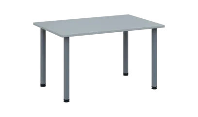 CRTR 120 jídelní stůl, kovová podnož stříbrná, deska 25 mm, 1194x800 mm, šedá